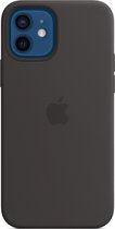 Siliconenhoesje met MagSafe voor iPhone 12 (Pro) - Zwart
