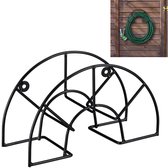 Slanghouder - voor 45 m 5/8" tuinslang - staal - waterslanghouder - zwart