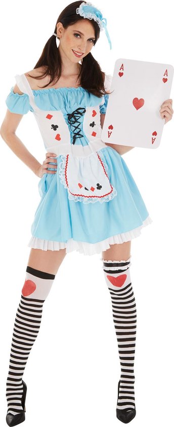 Dressforfun Vrouwenkostuum Sexy Speelkaarten Dame voor dames vrouwen verkleedkleding kostuum halloween verkleden feestkleding carnavalskleding carnaval feestkledij partykleding