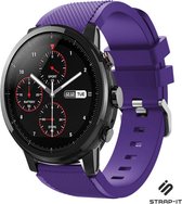 Siliconen Smartwatch bandje - Geschikt voor  Xiaomi Amazfit Stratos silicone band - paars - Strap-it Horlogeband / Polsband / Armband
