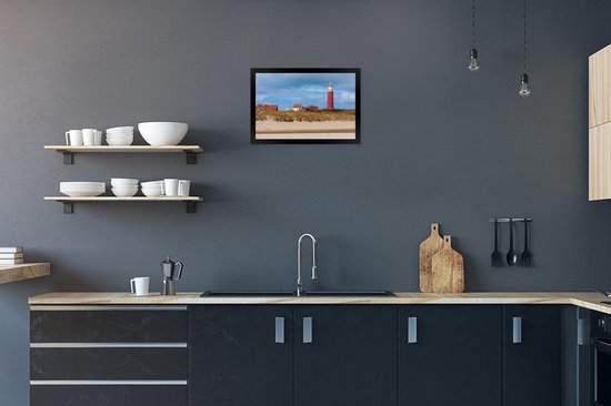 Photo encadrée - Cadre photo Phare aux Nederland noir sans passe partout 30x20 cm - Affiche encadrée (Décoration murale salon / chambre)