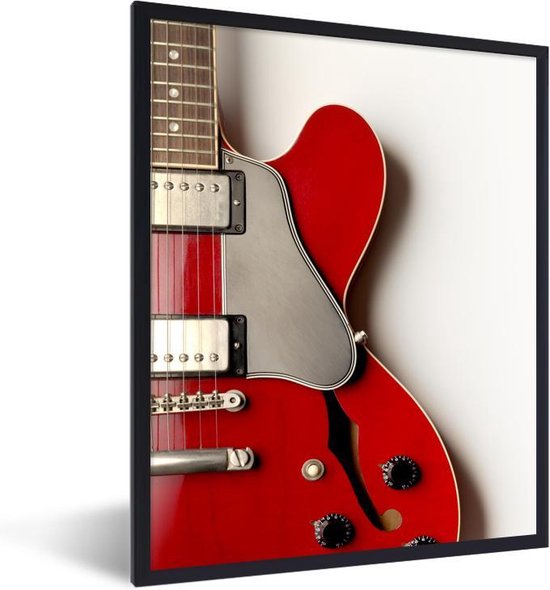 Image encadrée - Un cadre photo guitare électrique rouge noir 30x40 cm -  Affiche... | bol.com