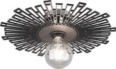LED Plafondlamp - Plafondverlichting - Torna Mila - E27 Fitting - Rond - Mat Zwart - Aluminium