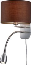 OSRAM - LED Wandlamp - Nitron Hotia - E14 Fitting - 3W - Warm Wit 3000K - Rond - Mat Bruin - Aluminium