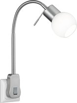 Stekkerlamp Lamp - Trinon Frido - G9 Fitting - 3W - Warm Wit 3000K - Dimbaar - Mat Nikkel - Aluminium