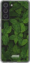 6F hoesje - geschikt voor Samsung Galaxy S21 FE -  Transparant TPU Case - Jungle Greens #ffffff