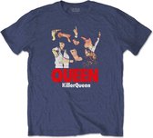 Queen - Killer Queen Heren T-shirt - S - Blauw