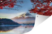 Tuinposter - Tuindoek - Tuinposters buiten - De Japanse Fuji berg in Azië tijdens de herfst - 120x80 cm - Tuin