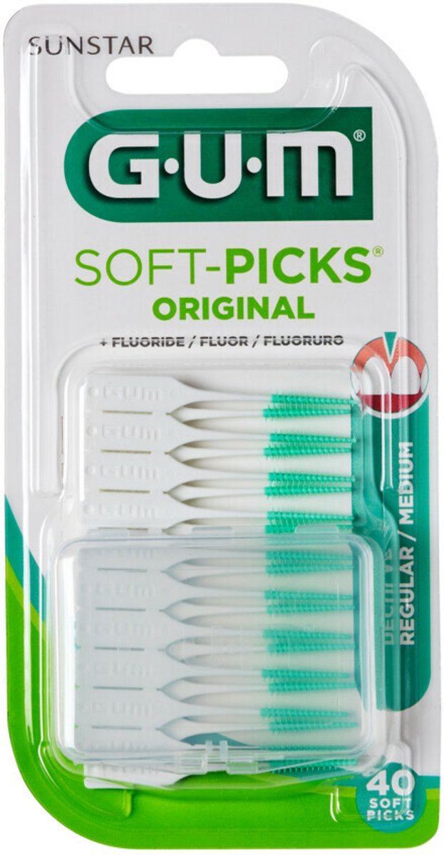 Bol.com 4x GUM Soft-Picks Original Regular 40 stuks aanbieding