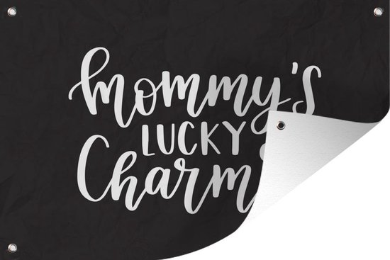 Citation De La Fete Des Meres Porte Bonheur De Maman Sur Fond Noir Affiche De Bol Com