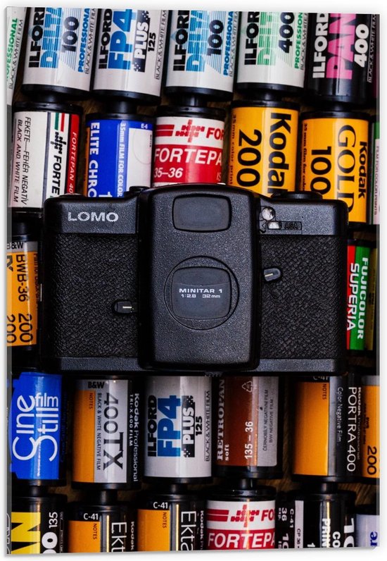 Acrylglas - Lomo Camera liggend op Batterijen - 40x60cm Foto op Acrylglas (Met Ophangsysteem)