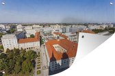 Muurdecoratie Stadsuitzicht over Maagdenburg in Duitsland - 180x120 cm - Tuinposter - Tuindoek - Buitenposter