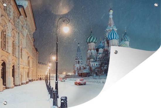 Winter in Moskou in de avond - Tuindoek