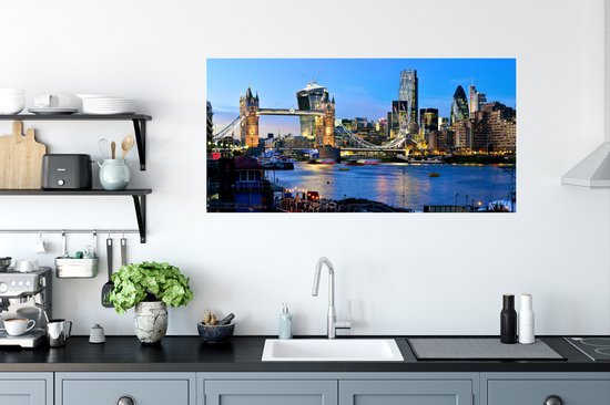 Stickers muraux - Film autocollant - Tower Bridge - Londres - Angleterre - 120x60 cm - Film adhésif - Stickers muraux Chambre d'enfant - Papier peint autocollant