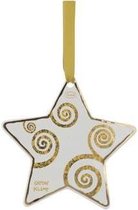 Goebel® - Gustav Klimt | Kersthanger "De levensboom wit-goud" | Ornament, Porselein, 11cm, echt goud