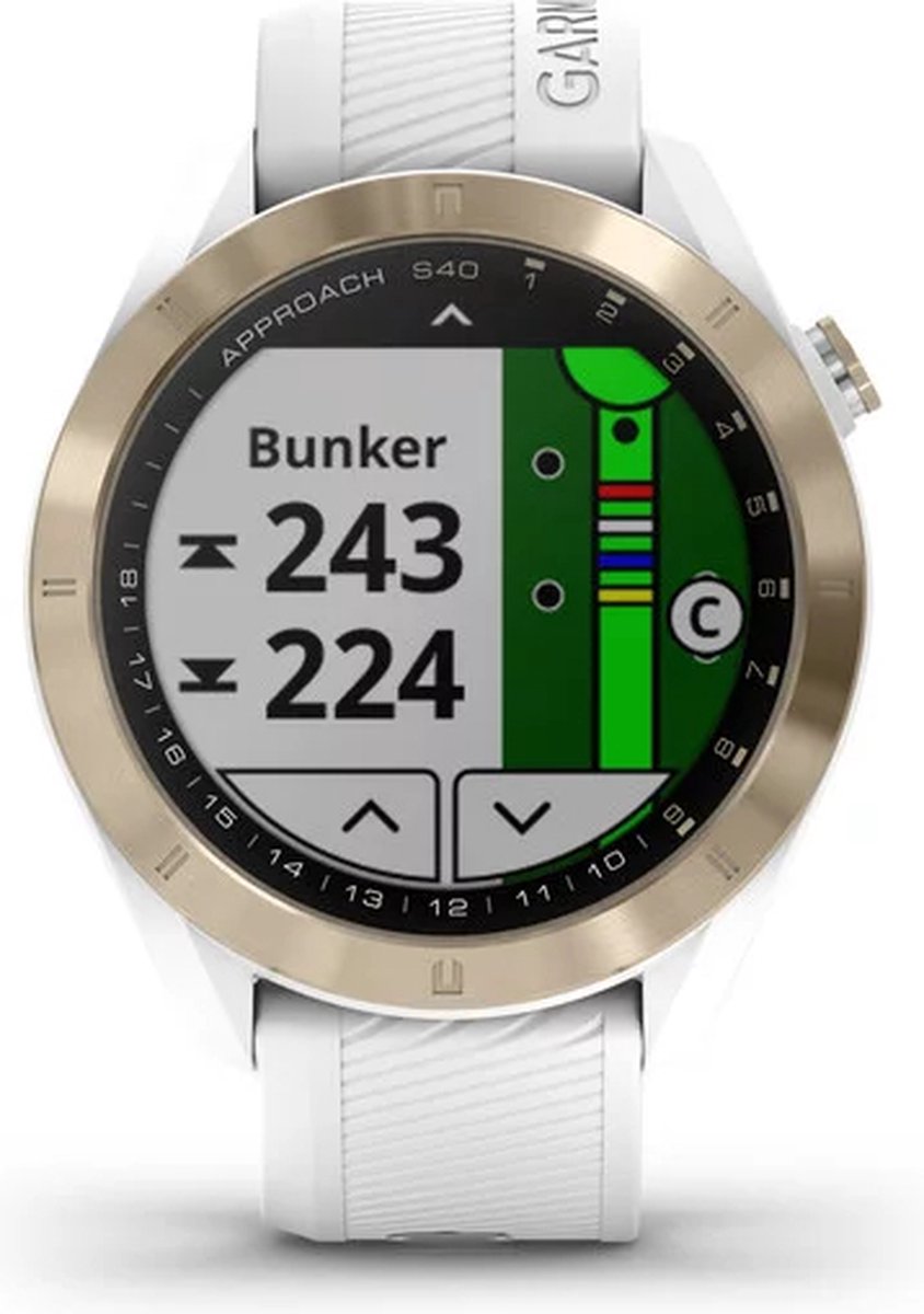 Garmin Approach S40 golfhorloge - GPS - 43 mm - Lichtgoud