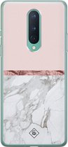 OnePlus 8 hoesje siliconen - Rose all day | OnePlus 8 case | Roze | TPU backcover transparant
