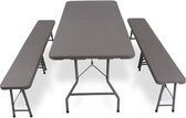 EL Fuego Biertafelset 3-delig 75x180cm - Bruin - Tuinset