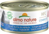 Almo Nature Natvoer met 100% vers vlees of vis voor Katten - HFC Complete - 24 x 70g - in 4 Smaken - Tonijn met Pompoen - 24 x 70 gram