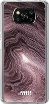 6F hoesje - geschikt voor Xiaomi Poco X3 Pro -  Transparant TPU Case - Purple Marble #ffffff
