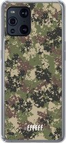 6F hoesje - geschikt voor OPPO Find X3 Pro -  Transparant TPU Case - Digital Camouflage #ffffff