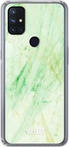 6F hoesje - geschikt voor OnePlus Nord N10 5G -  Transparant TPU Case - Pistachio Marble #ffffff
