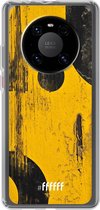 6F hoesje - geschikt voor Huawei P40 Pro -  Transparant TPU Case - Black And Yellow #ffffff