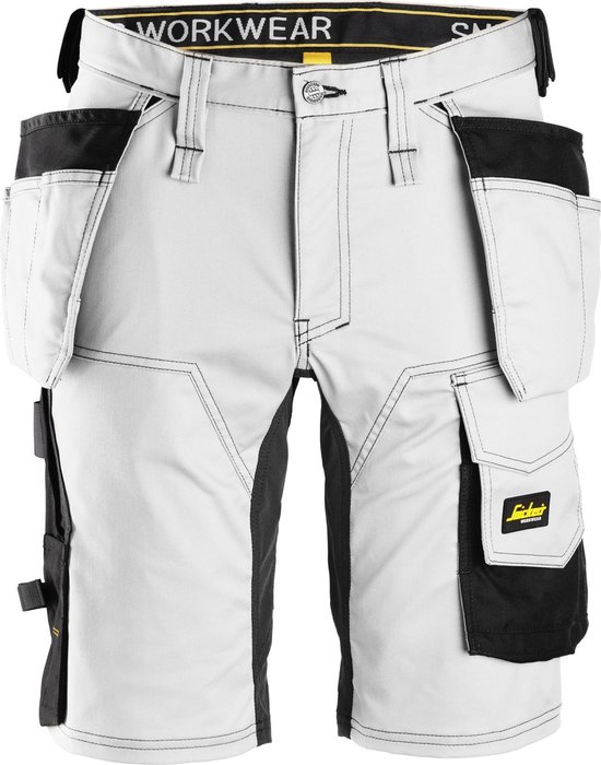 Foto: Snickers korte broek allroundwork stretch holsterzakken 6141 mannen wit zwart 58