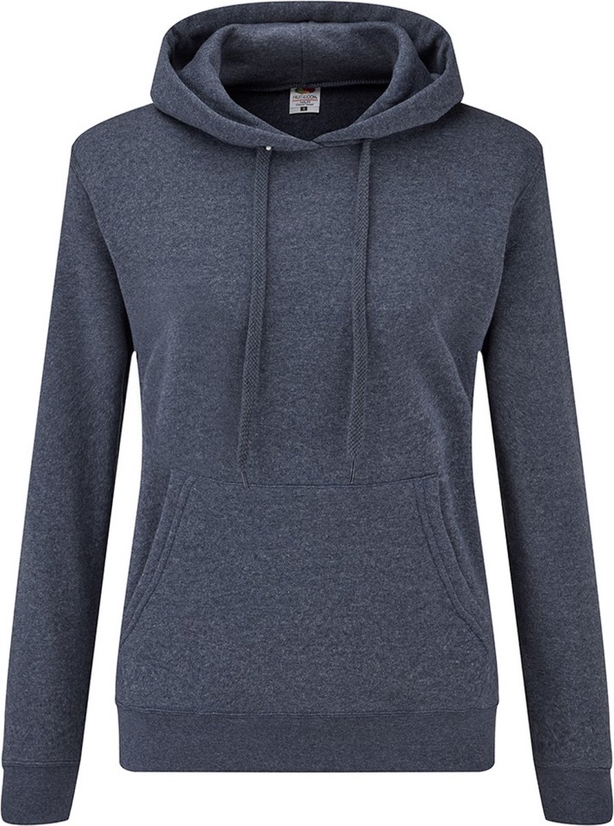 Fruit of the Loom Klassieke Dames Fit Sweatshirt Met Capuchon Heide-marine