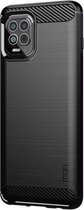 Voor Motorola Moto Edge S MOFI Gentleness Series Brushed Texture Carbon Fiber Soft TPU Case (Zwart)