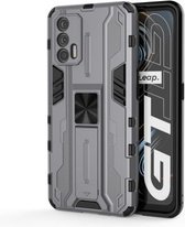 Voor OPPO Realme GT Supersonic PC + TPU schokbestendige beschermhoes met houder (grijs)