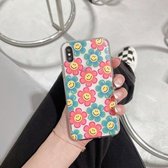 Nauwkeurig gat transparant TPU beschermhoes voor iPhone XS Max (zonnebloem)