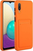 Voor Samsung Galaxy A02 kaartsleuf ontwerp schokbestendig TPU beschermhoes (oranje)