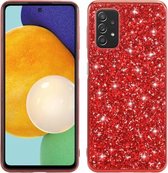 Voor Xiaomi Redmi Note 10 Pro Max Glitter poeder schokbestendig TPU beschermhoes (rood)