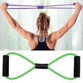 10 STKS Yoga levert 8-woord spankabel tier krachttraining om borstbuis te maken (zwart-wit groen)