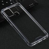 Voor Samsung Galaxy A21s Vierhoekige schokbestendige transparante TPU + pc-beschermhoes