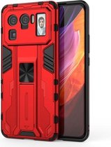 Voor Geschikt voor Xiaomi Mi 11 Ultra Supersonic PC + TPU schokbestendige beschermhoes met houder (rood)