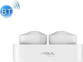 AIN MK-X50C TWS Intelligente ruisonderdrukking Bluetooth-oortelefoon in het oor met oplaaddoos en USB-oplaadkabel, ondersteunt HD-oproepen en spraakassistent en geheugenkoppeling (wit)