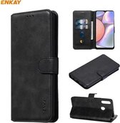 Voor Samsung Galaxy M01s / A10s ENKAY Hat-Prince ENK-PUC026 Horizontale flip PU lederen tas met houder & kaartsleuven en portemonnee (zwart)