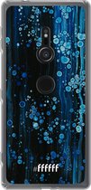 6F hoesje - geschikt voor Sony Xperia XZ2 -  Transparant TPU Case - Bubbling Blues #ffffff