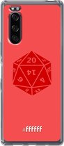 Sony Xperia 5 II Hoesje Transparant TPU Case - D20 - Red #ffffff