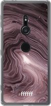 6F hoesje - geschikt voor Sony Xperia XZ2 -  Transparant TPU Case - Purple Marble #ffffff