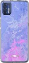 6F hoesje - geschikt voor Motorola Moto G9 Plus -  Transparant TPU Case - Purple and Pink Water #ffffff