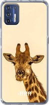 6F hoesje - geschikt voor Motorola Moto G9 Plus -  Transparant TPU Case - Giraffe #ffffff