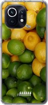 6F hoesje - geschikt voor Xiaomi Mi 11 -  Transparant TPU Case - Lemon & Lime #ffffff