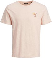 Jack & Jones T-shirt Jprblabeach Ss Tee Embroidery 12187874 Peach Whip Mannen Maat - M