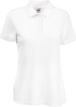 Fruit Of The Loom Vrouwen Dames-Fit 65/35 Poloshirt Korte Mouwen (Wit)