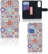 Book Case met foto OPPO Find X3 Neo 5G GSM Hoesje Tiles Color