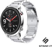 Stalen Smartwatch bandje - Geschikt voor  Xiaomi Amazfit GTR stalen band - zilver - 42mm - Strap-it Horlogeband / Polsband / Armband