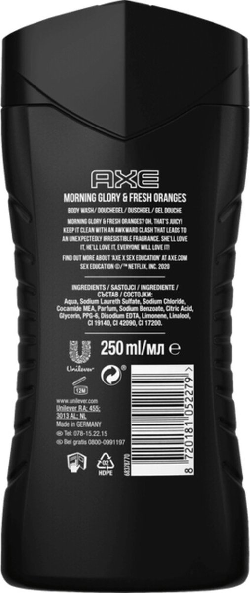 Axe - Douchegel - Sex Education - Morning Glory & Fresh Oranges - 250ml van Merkloos — afbeelding 2